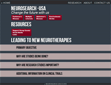 Tablet Screenshot of neurosearch-usa.com